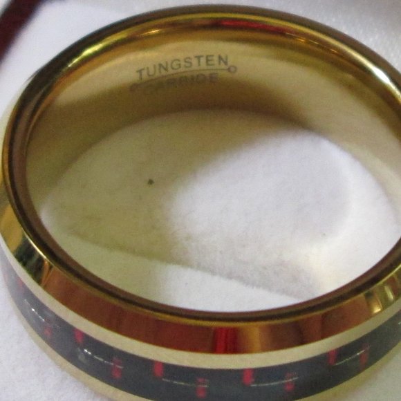 Tungsten Carbide Rose Gold Plated Ring 8mm - Picture 3 of 3